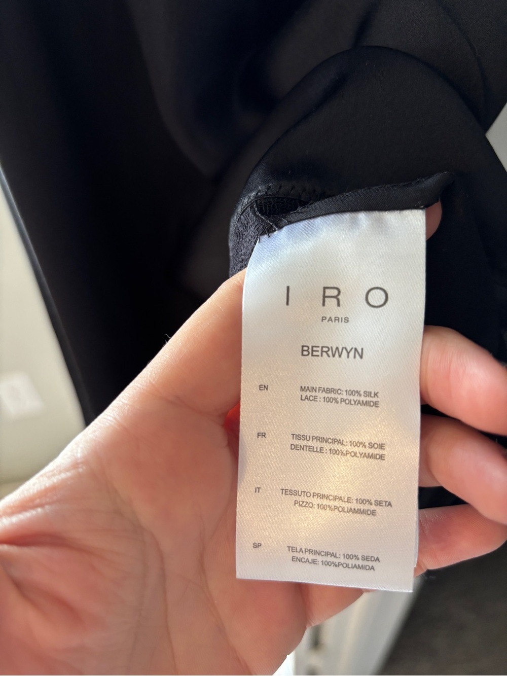Iro Berwyn Black Silk and Lace Camisole Tank Top - Picture 5 of 5